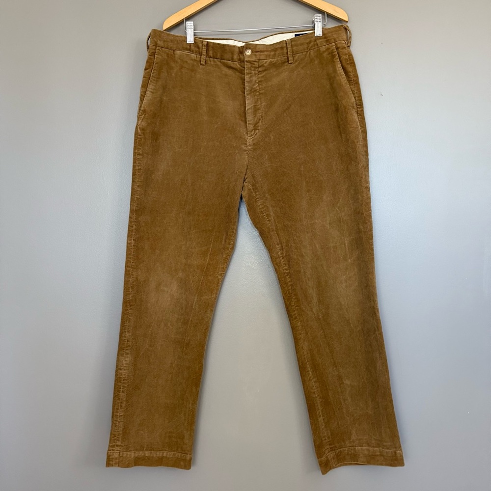 Polo Ralph Lauren Size 38x32 Stretch Classic Fit Corduroy Pants Mens Rustic Tan